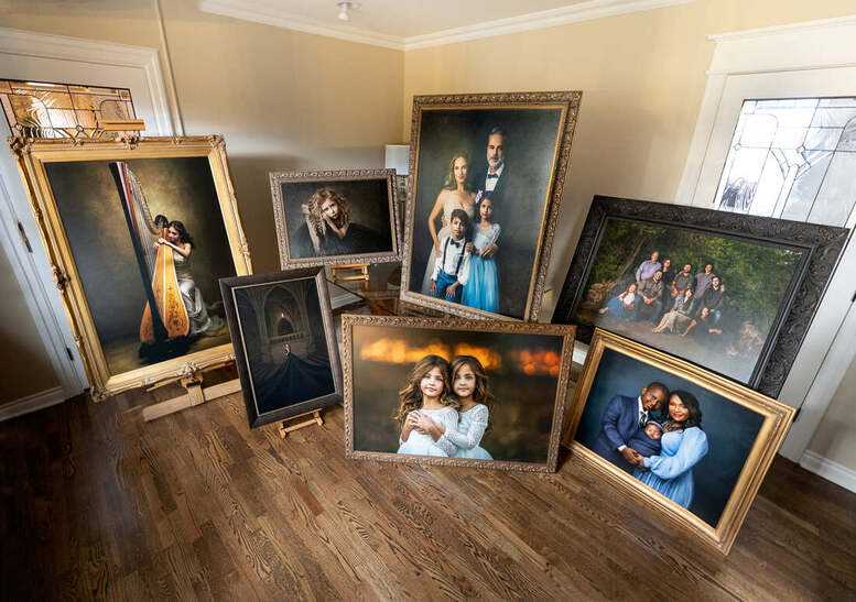 tampa elegant family studio portraits